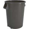 Carlisle, Bronco, 44 gal, Polyethylene (LLDPE), Gray, Round, Receptacle