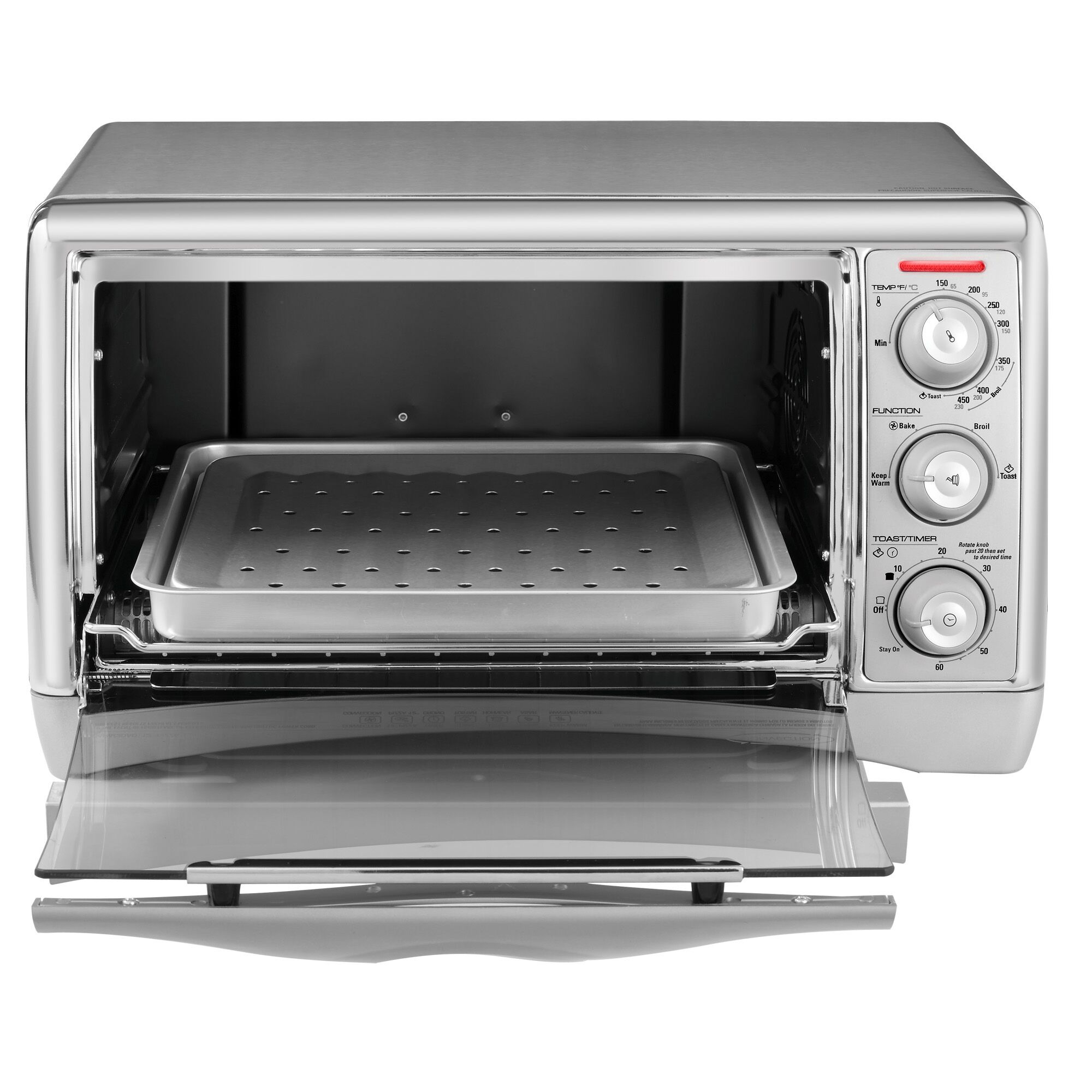 Profile of 6 Slice Countertop Convection Toaster Oven.