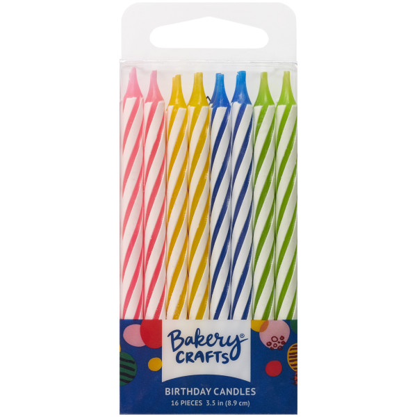 Assorted Colors Smooth & Spiral Candles