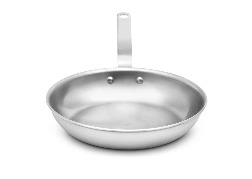 10-inch Wear-Ever® aluminum fry pan with natural finish and plated handle