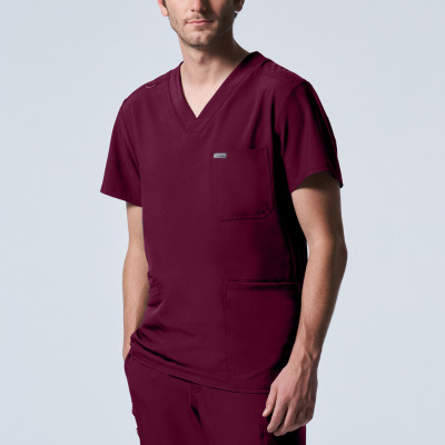 Landau Forward LT110 Men&#8216;s Eco Friendly 4-Pocket V-Neck Medical Scrub Top-Landau