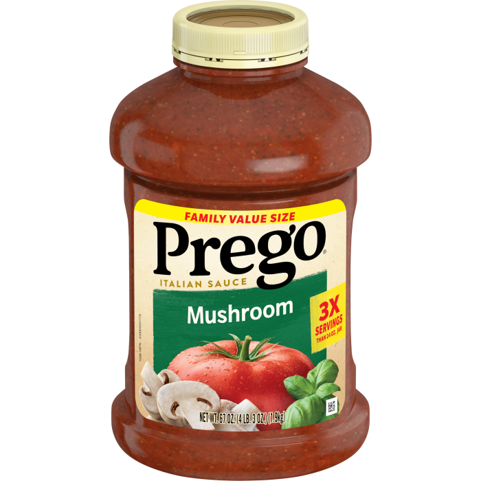 Prego Mushroom Pasta Sauce, 67 oz Jar