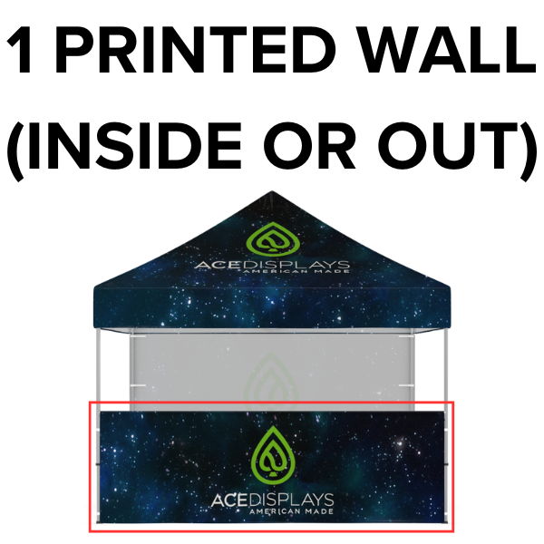 (1) 10'w Half Wall Printed Graphic & Stabilizing Bar