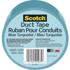 Duct Tape for Artists, 1.88 in x 20 yd (48 mm x 18.2 m), Blue Turquoise