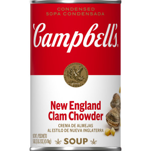 Campbell’s Condensed New England Clam Chowder, 50 Ounce Cans, 12-Pack