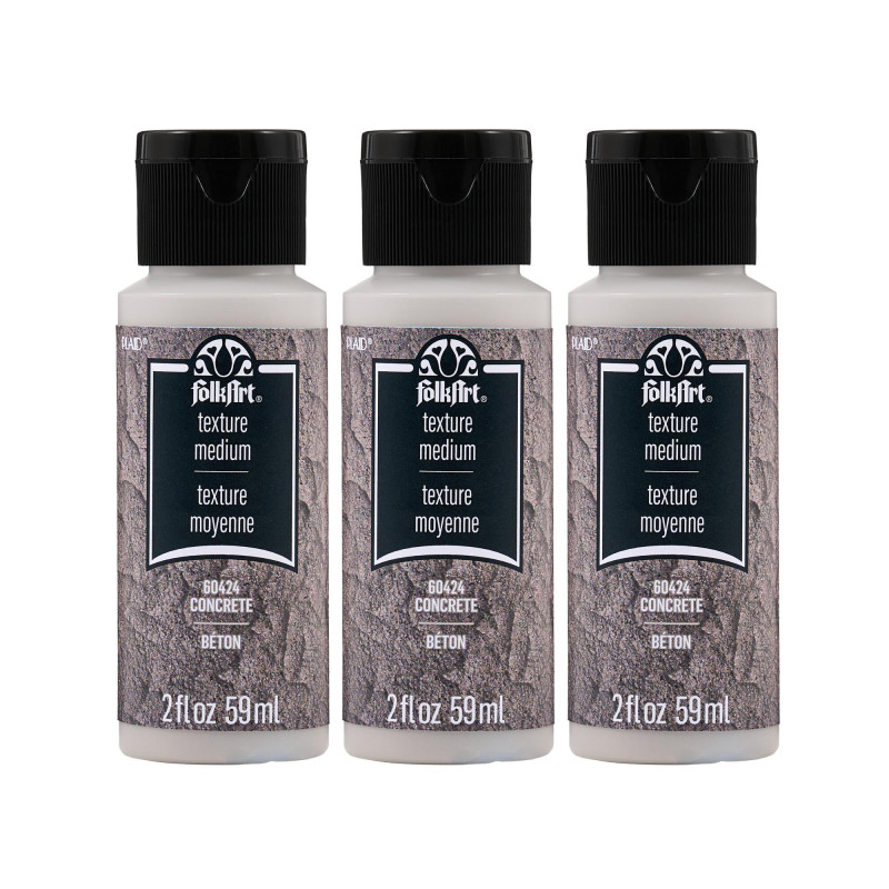 Textured Medium, 2 oz, Concrete, 3-Pack