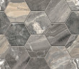 Lotus Gray 11×13 Hexagon Mosaic Polished