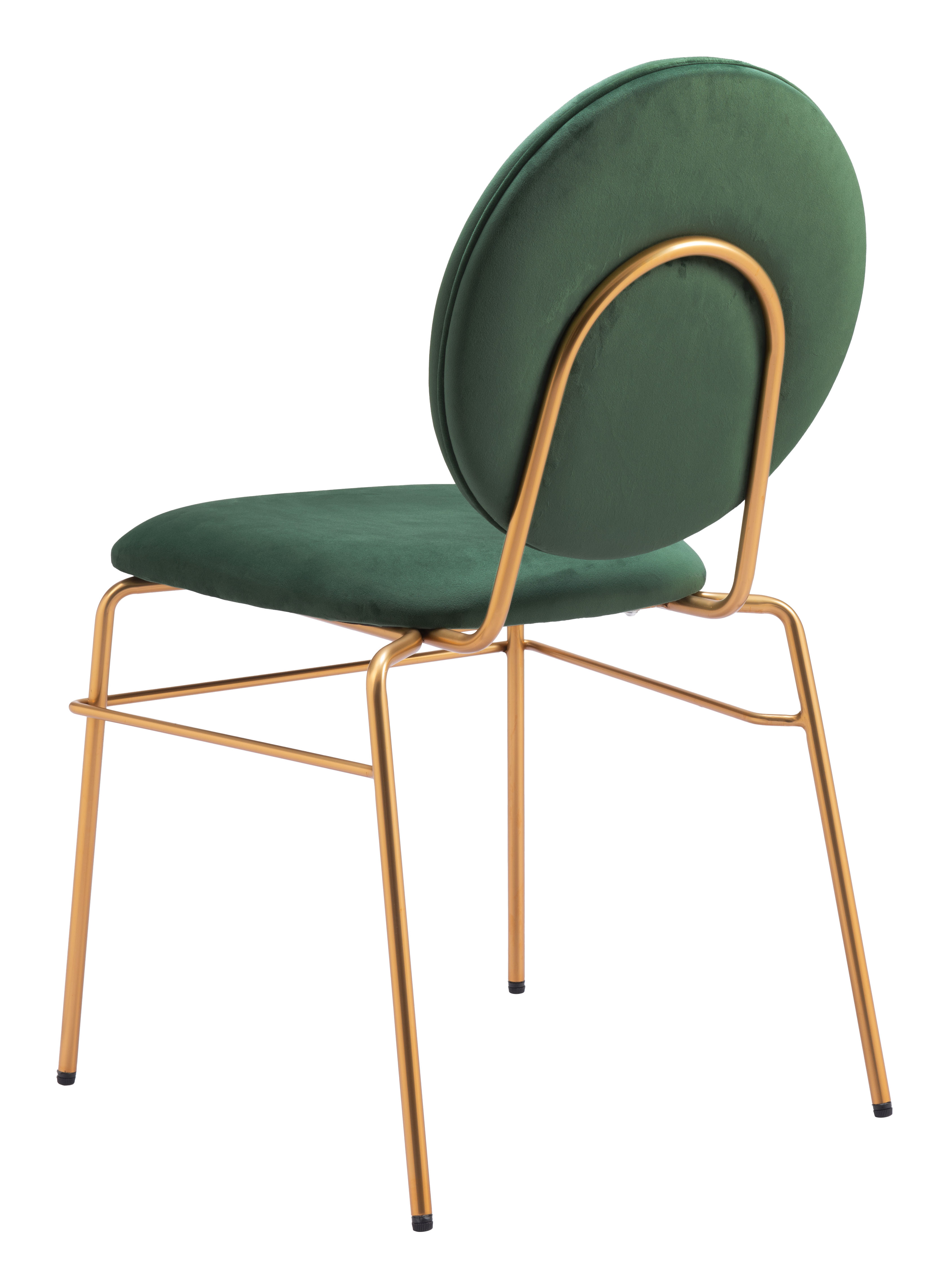 Odessa Dining Chair (Set of 2) Green & Gold product image