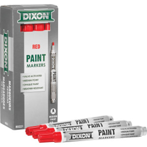 Medium Tip Paint Markers, Red, 12 Count