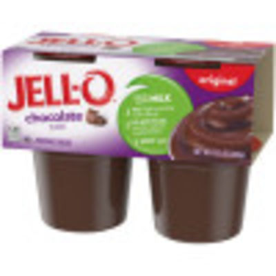 Jell-O Original Chocolate Pudding Snacks, 4 ct Cups