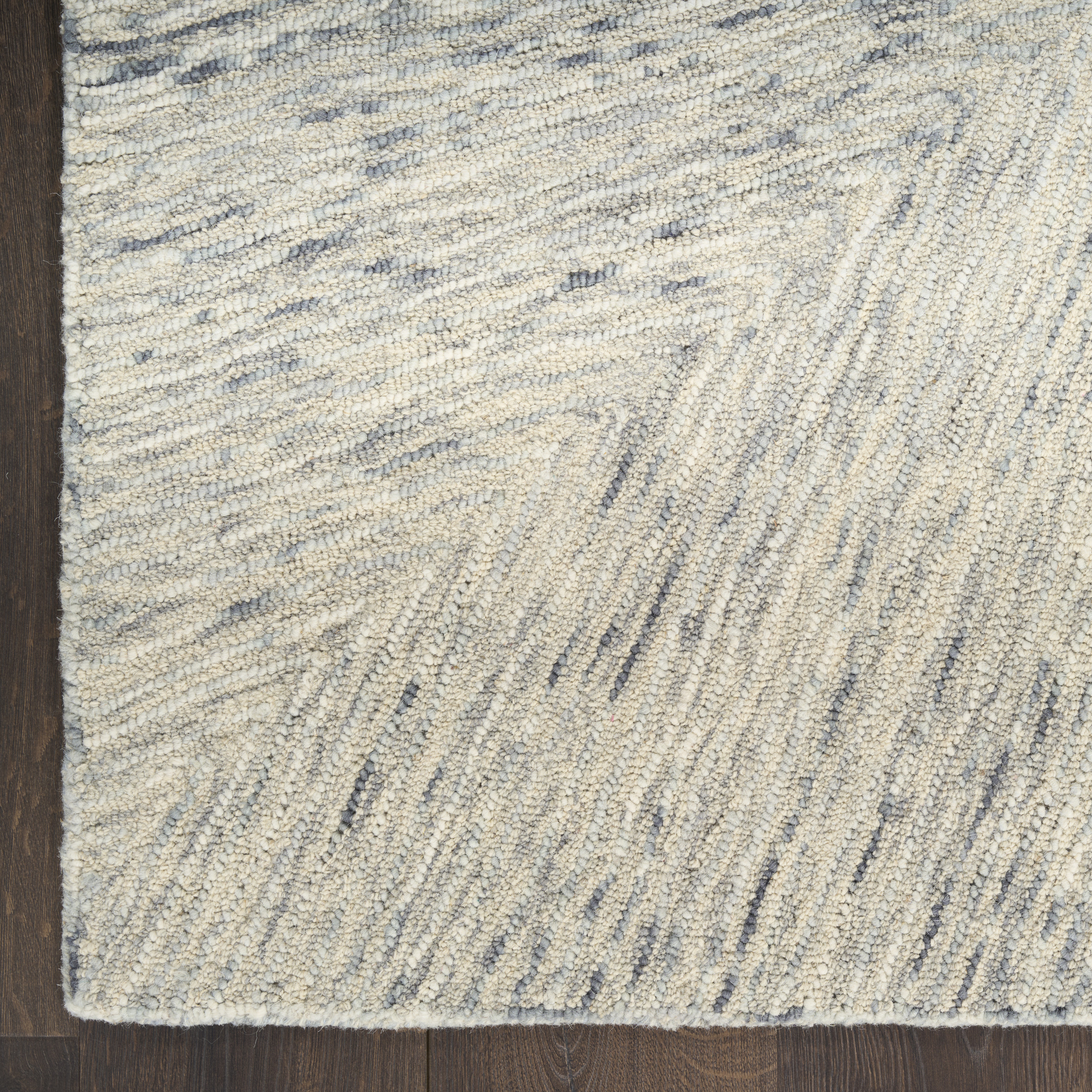 DKNY Pure Angles 7'9" x 9'9" Grey Modern Indoor Rug