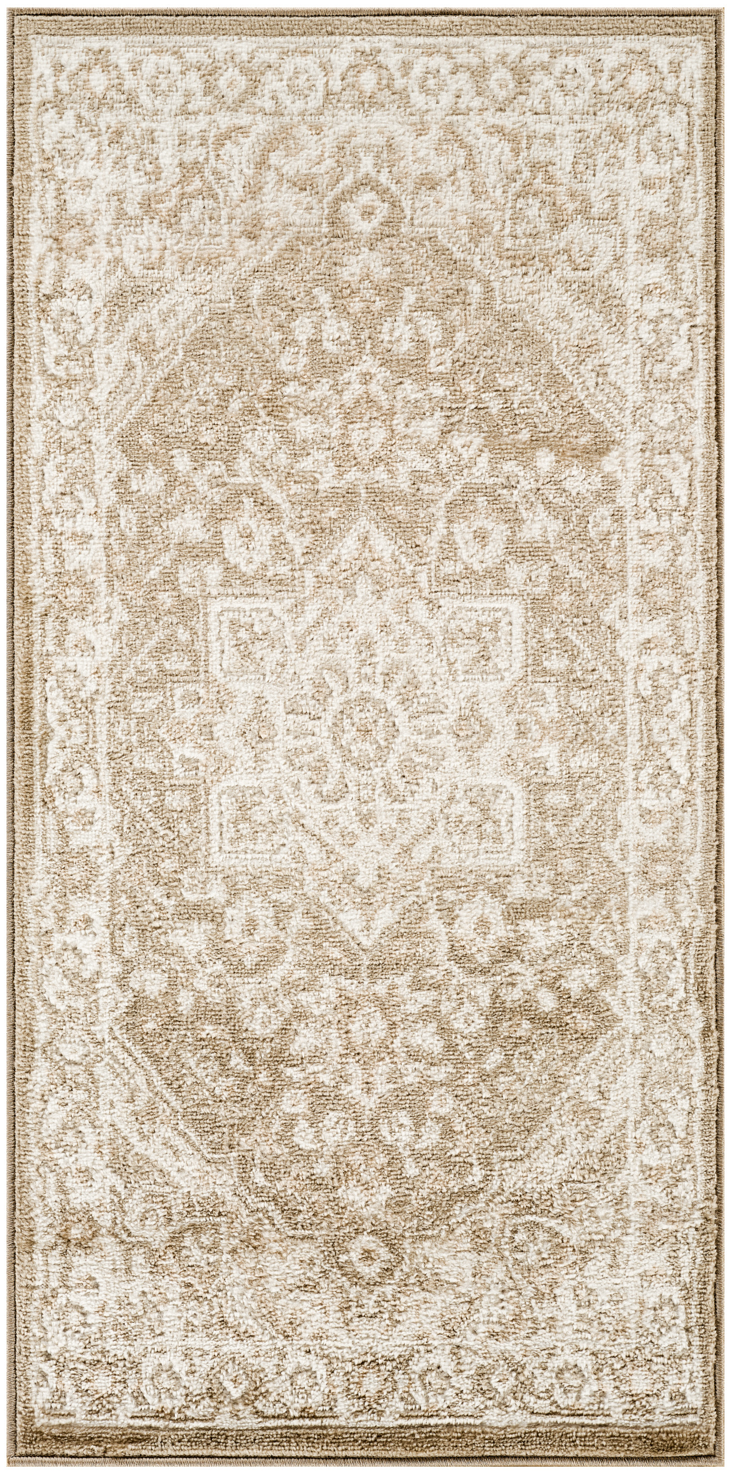 Nourison Dekor 2' x 4' Taupe Ivory Vintage Indoor Rug