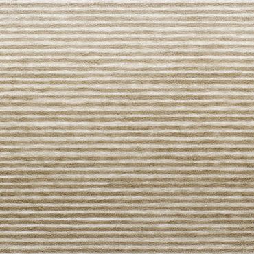 Beige ribbed fabric covering the entire frame, forming uniform horizontal ridges; viewed close-up, lying flat and evenly lit, neutral-toned surface with no visible surroundings.