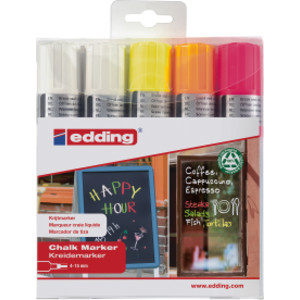 4090 Series Chalk Marker, Neon Colors, Set of 5