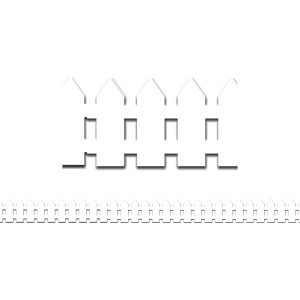 White Fence Border, 12 Strips/36 Feet