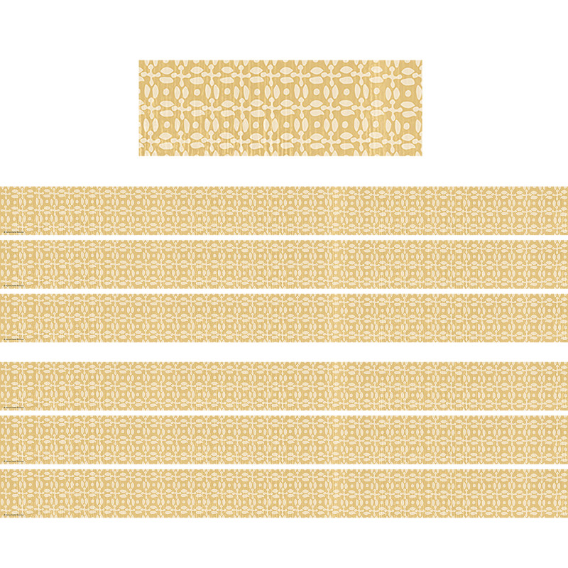 Classroom Cottage Buttercup Straight Border Trim, 35 Feet Per Pack, 6 Packs