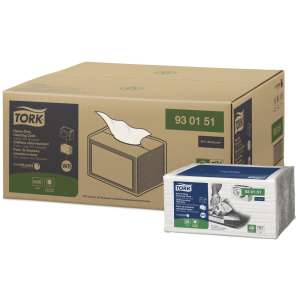Tork, W8, Biobased Heavy-Duty, 1 ply, 12.40"x15.20", Nonwoven Fabric, Industrial Wipers, White