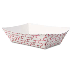TRAY FOOD PAPER RED WEAVE .5LB 1000CS
