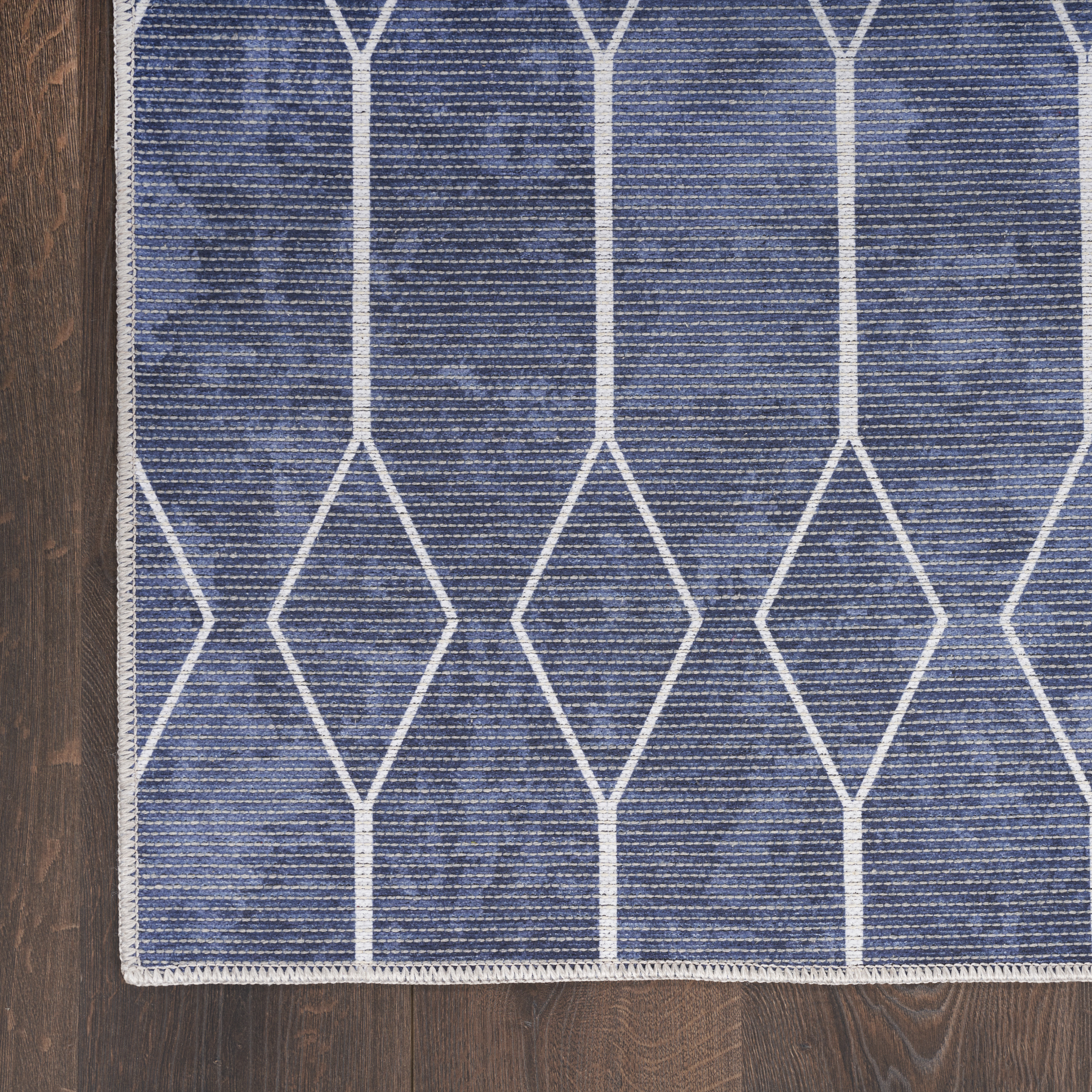 Nourison New Concept Washables 5'3" x 7'3" Navy Modern Indoor Rug