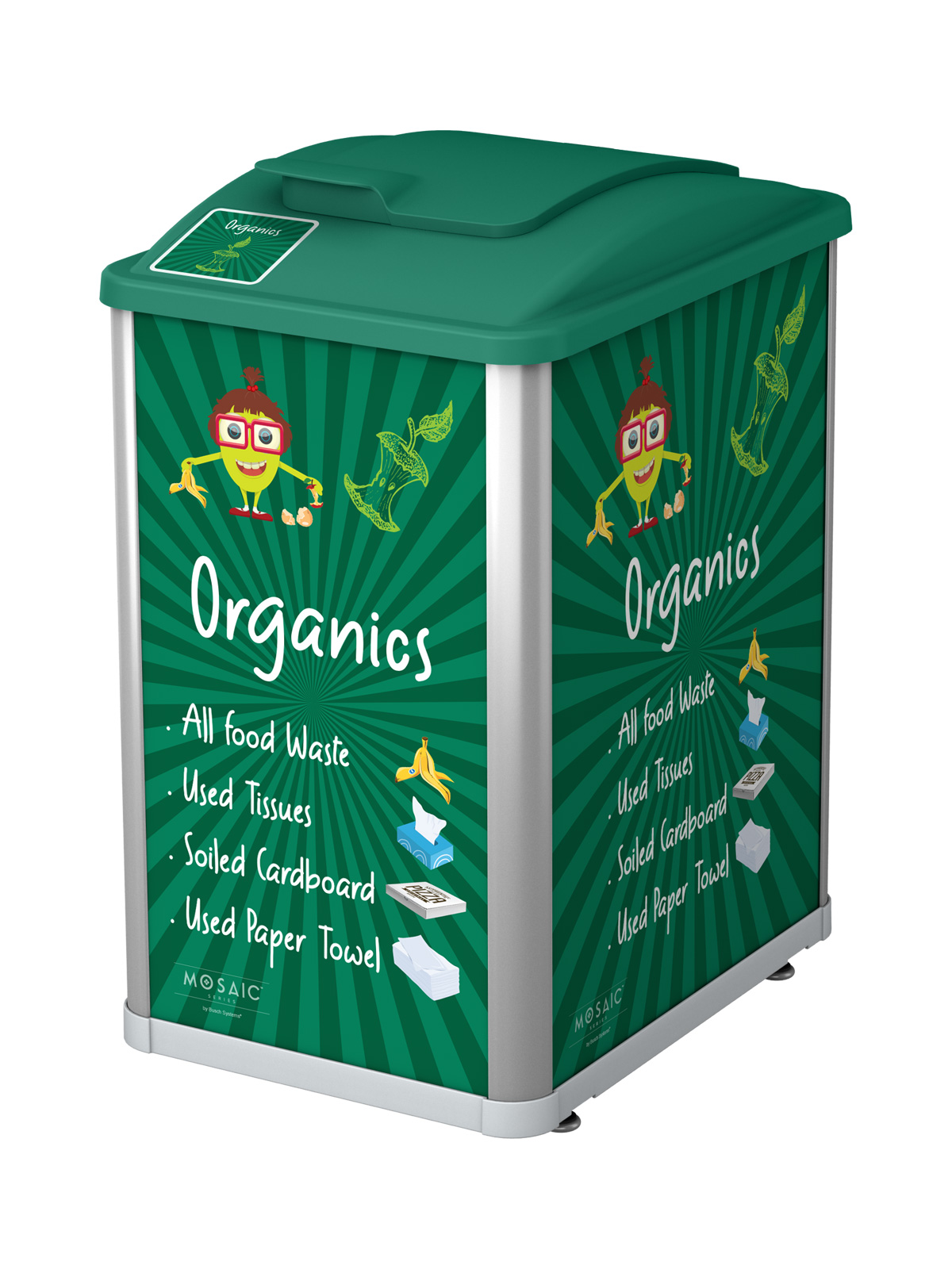 MOSAIC – Single – Junior – Organics – Solid Lift – Silver-Green