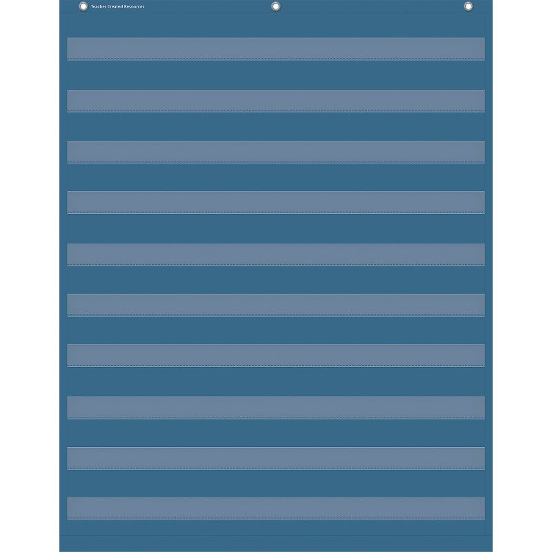 Slate Blue 10 Pocket Chart, 34" x 44"