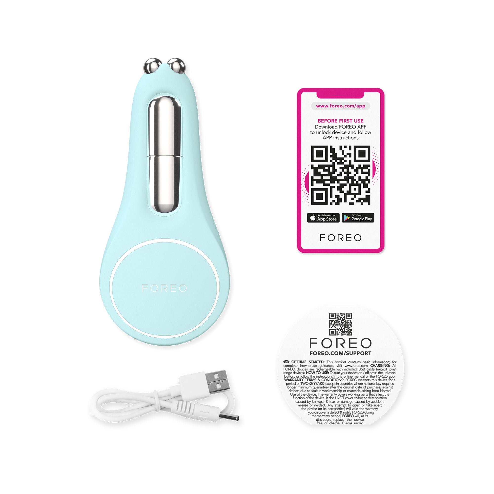 BEAR™ 2 Eyes & Lips Microcurrent Line Smoothing Device, Arctic Blue