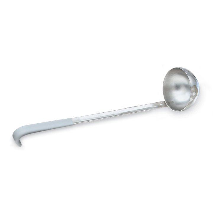 4-ounce heavy-duty stainless steel ladle with gray Kool-Touch® handle