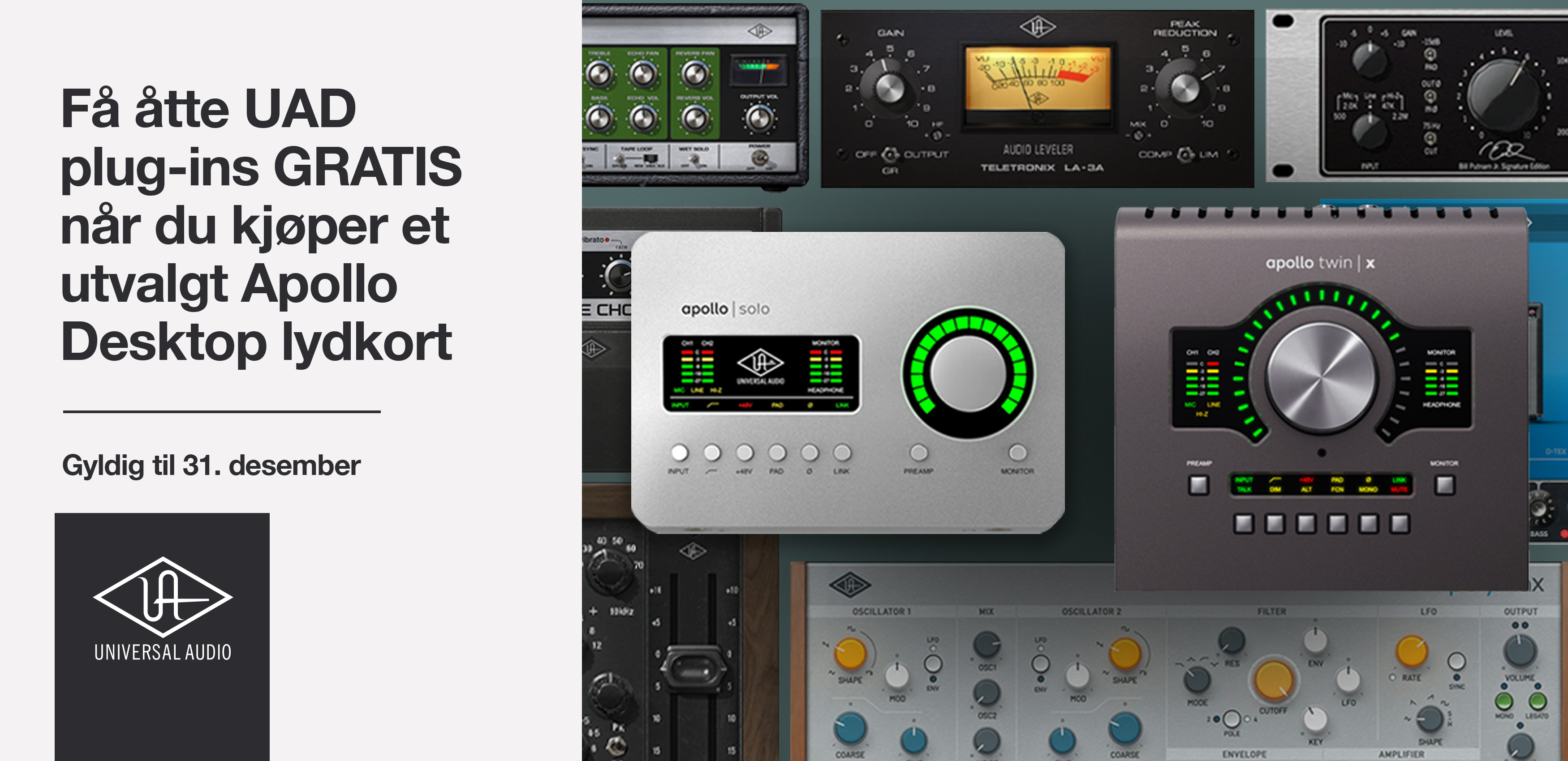 UAD Apollo X Gen 2 rackmontert lydkort kampanjefoto