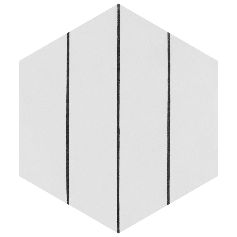 Porto Savona Hex Black 8-5/8 in. x 9-7/8 in. Porcelain Floor and Wall Tile