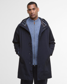 Hooded Lorden Waterproof Mac Navy