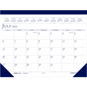 Monthly Academic Calendar Classic Desk Pad, 14 Months (Jul-Aug), 22" x 17"