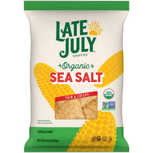 Late July Snacks Thin and Crispy Organic Tortilla Chips with Sea Salt, 10.1 oz Bag