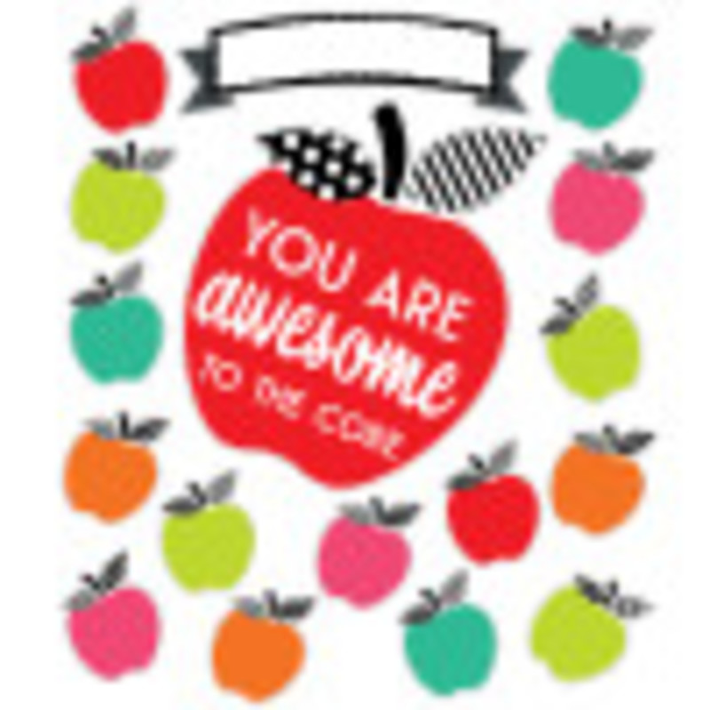 Black, White & Stylish Brights You Are Awesome to the Core Bulletin Board Set