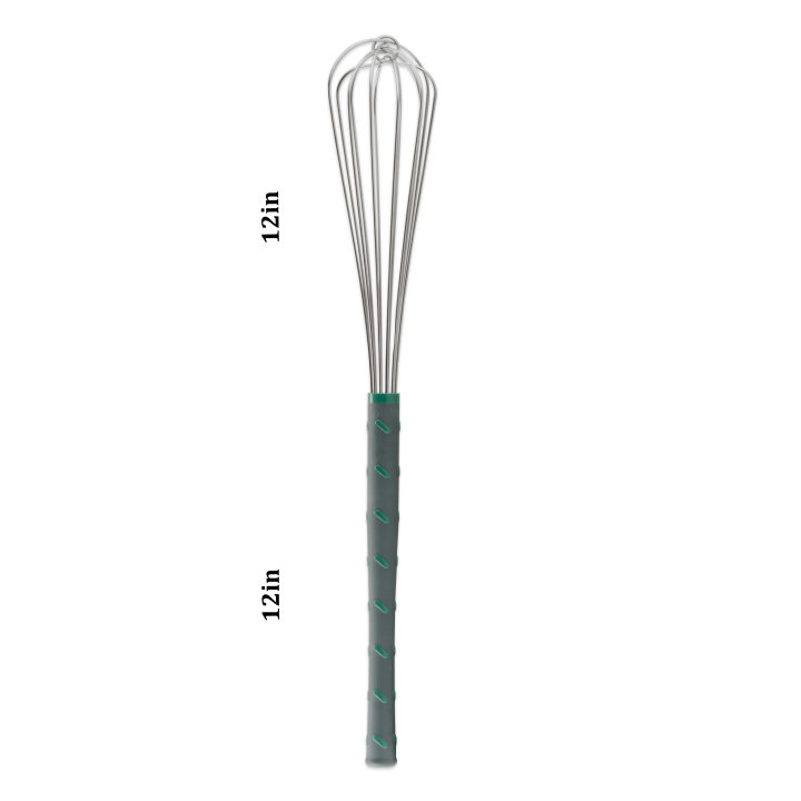 24-inch stainless steel French whip with nylon handle