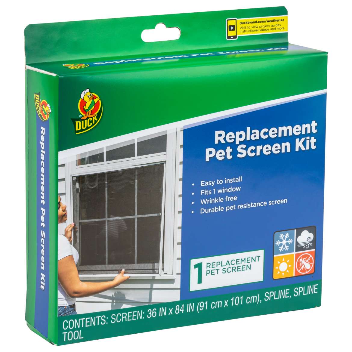 Duck® Pet-Resistant Screen Replacement Kit
