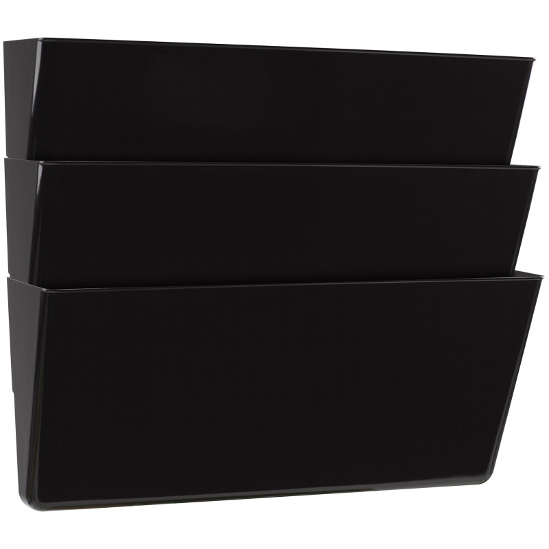 Unbreakable Wall Files, Legal, Black, Set of 3