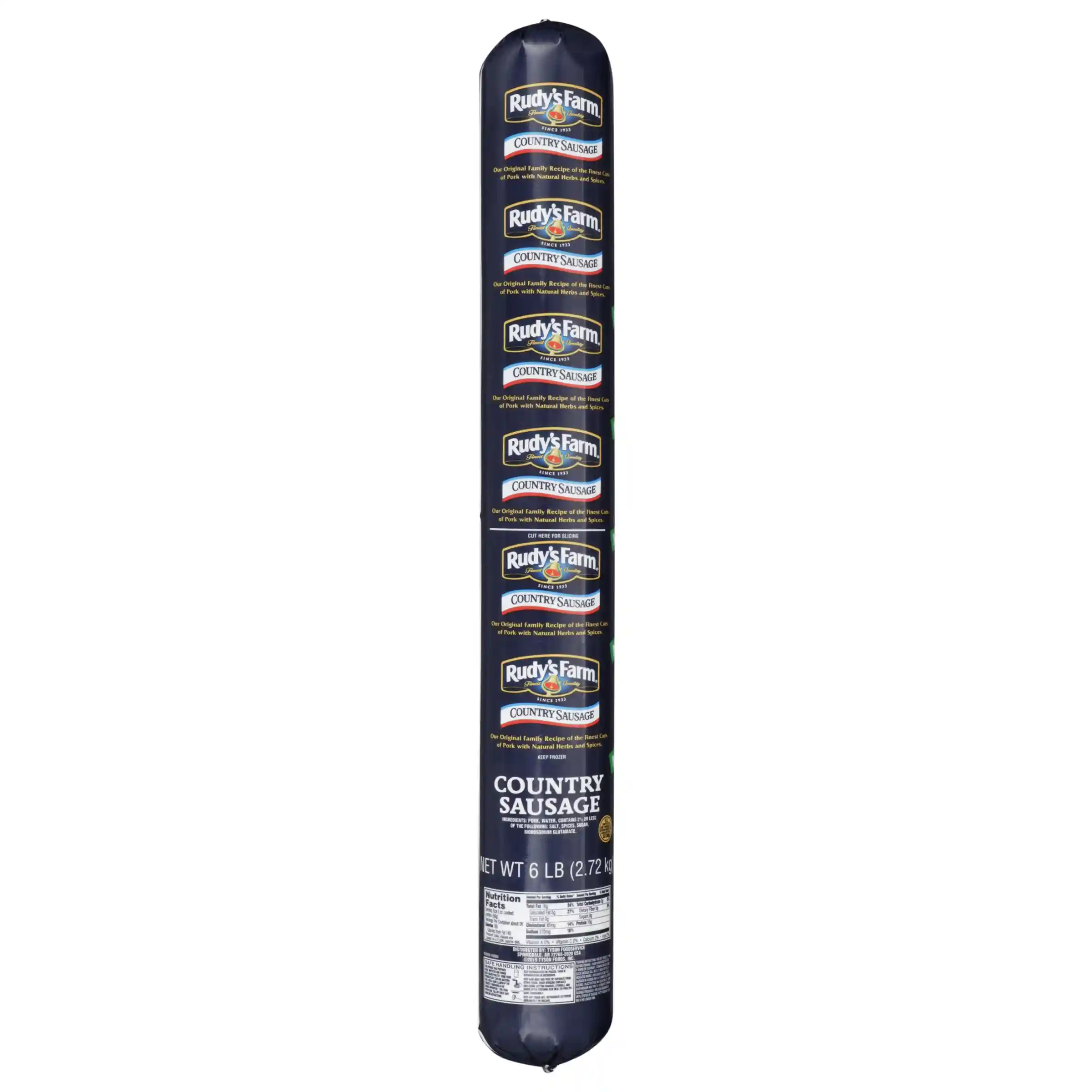 Rudy’s Farm® Raw Whole Hog Mild Country Pork Sausage Roll_image_3