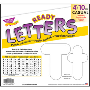 White 4-Inch Casual Uppercase/Lowercase Combo Pack Ready Letters&reg;