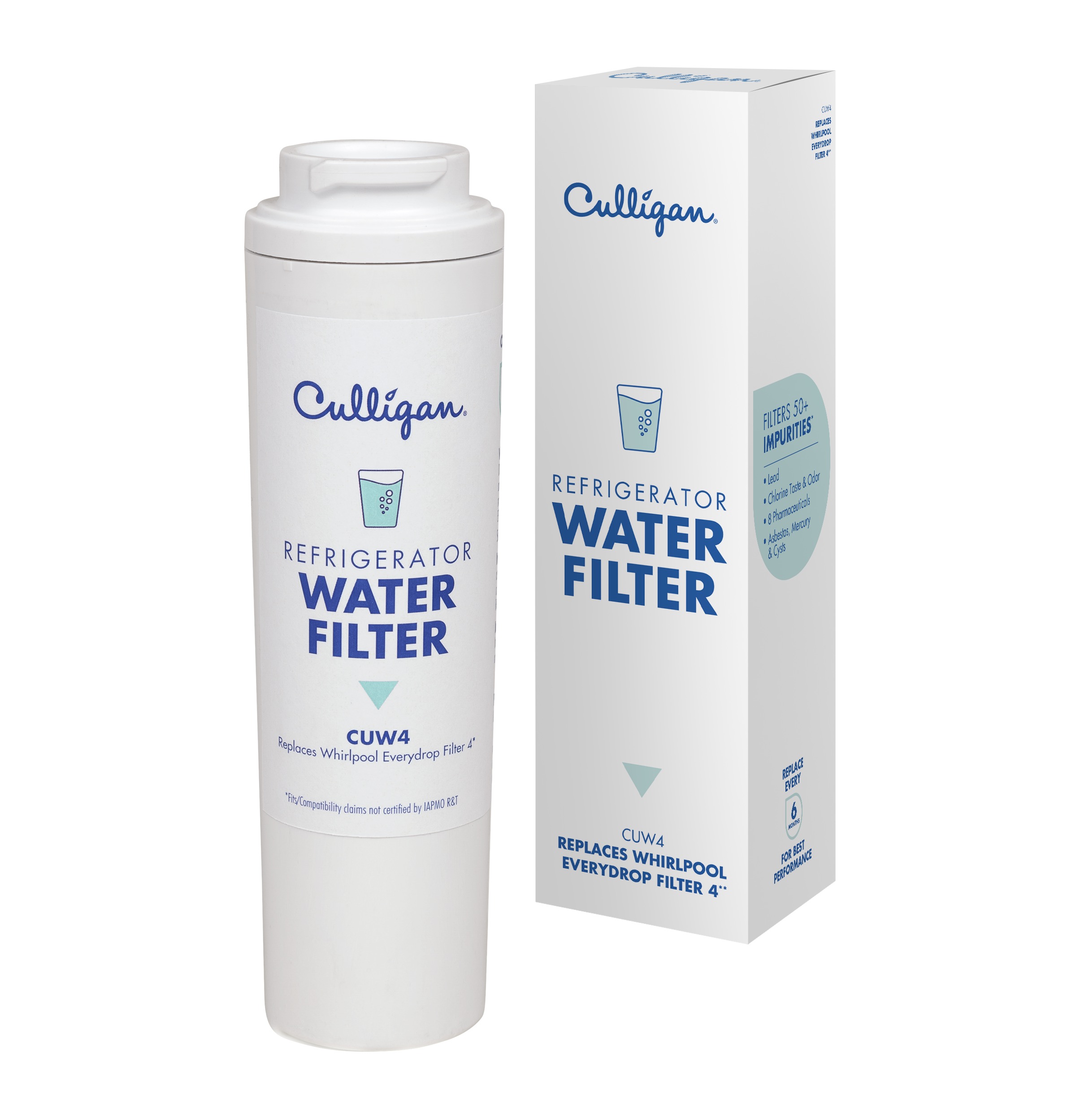 Culligan CUW4 Replaces Whirlpool (EDR4RXD1, WHR4RXD1, KAD4RXD1) Refrigerator Water Filter 4 &mdash; Model #: CUW4