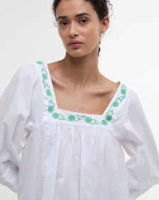 Ash Embroidered Blouse White