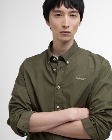 Garment Dyed Poplin Oversized Shirt Washed Fern