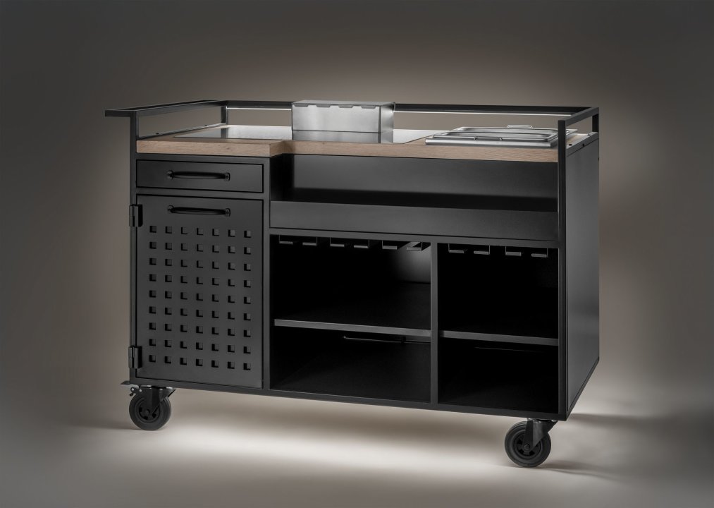 Cocktail trolley with led lighting