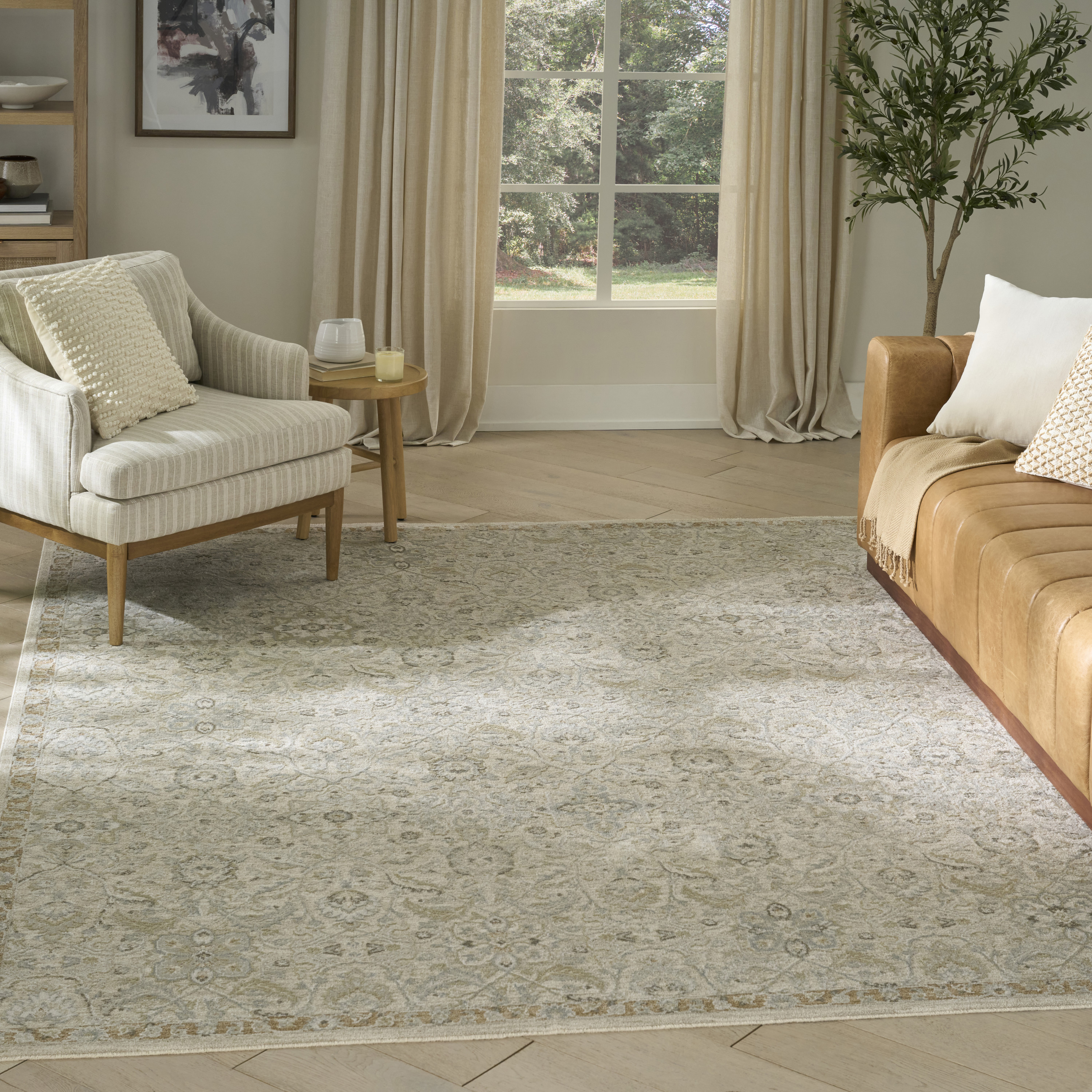 Nourison Envy 5'3" x 7'10" Taupe Vintage Indoor Rug