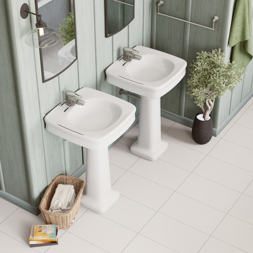 Piscina Glossy White with BioTech 9-5/8 in. x 19-1/2 in. Porcelain Floor and Wall Tile