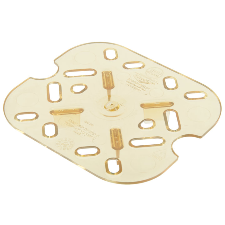 Sixth-size Super Pan® high-temperature plastic false bottom in amber