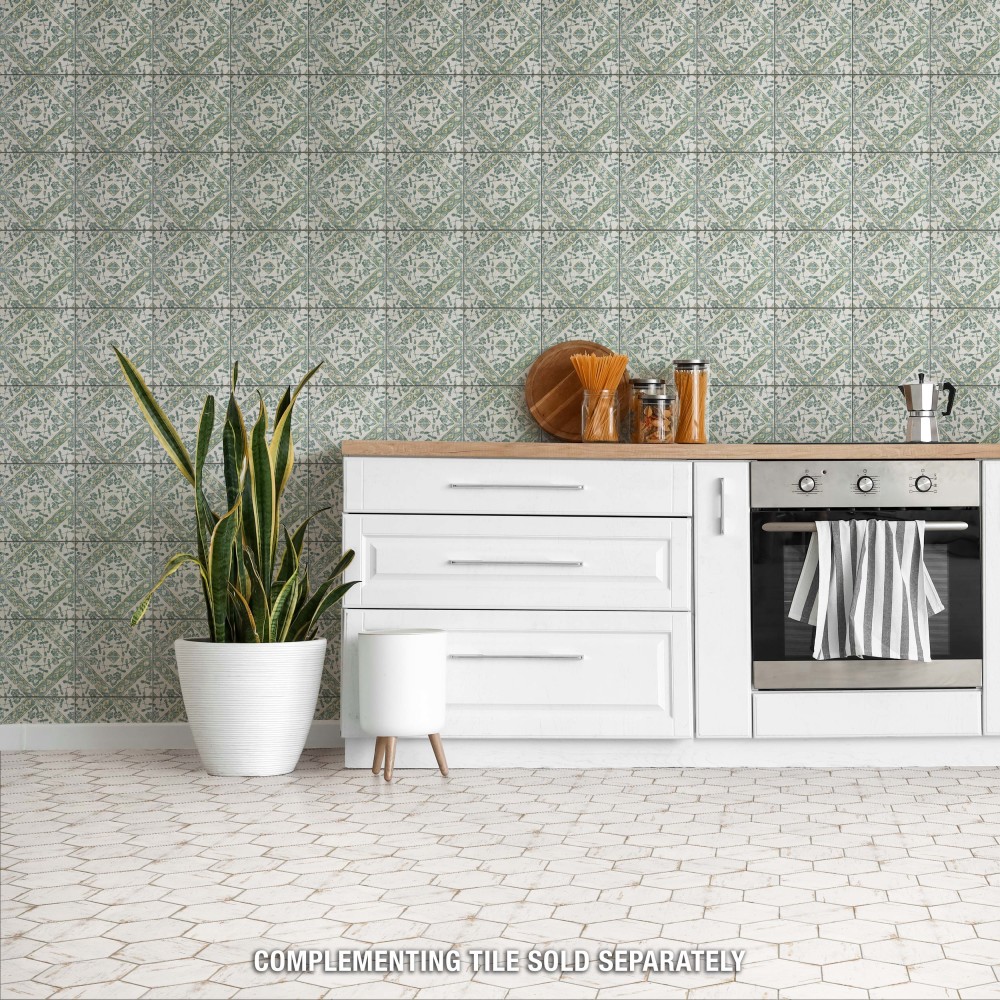 Klinker Retro Blanco Bergenia 12-3/4 in. x 12-3/4 in. Ceramic Floor and Wall Tile