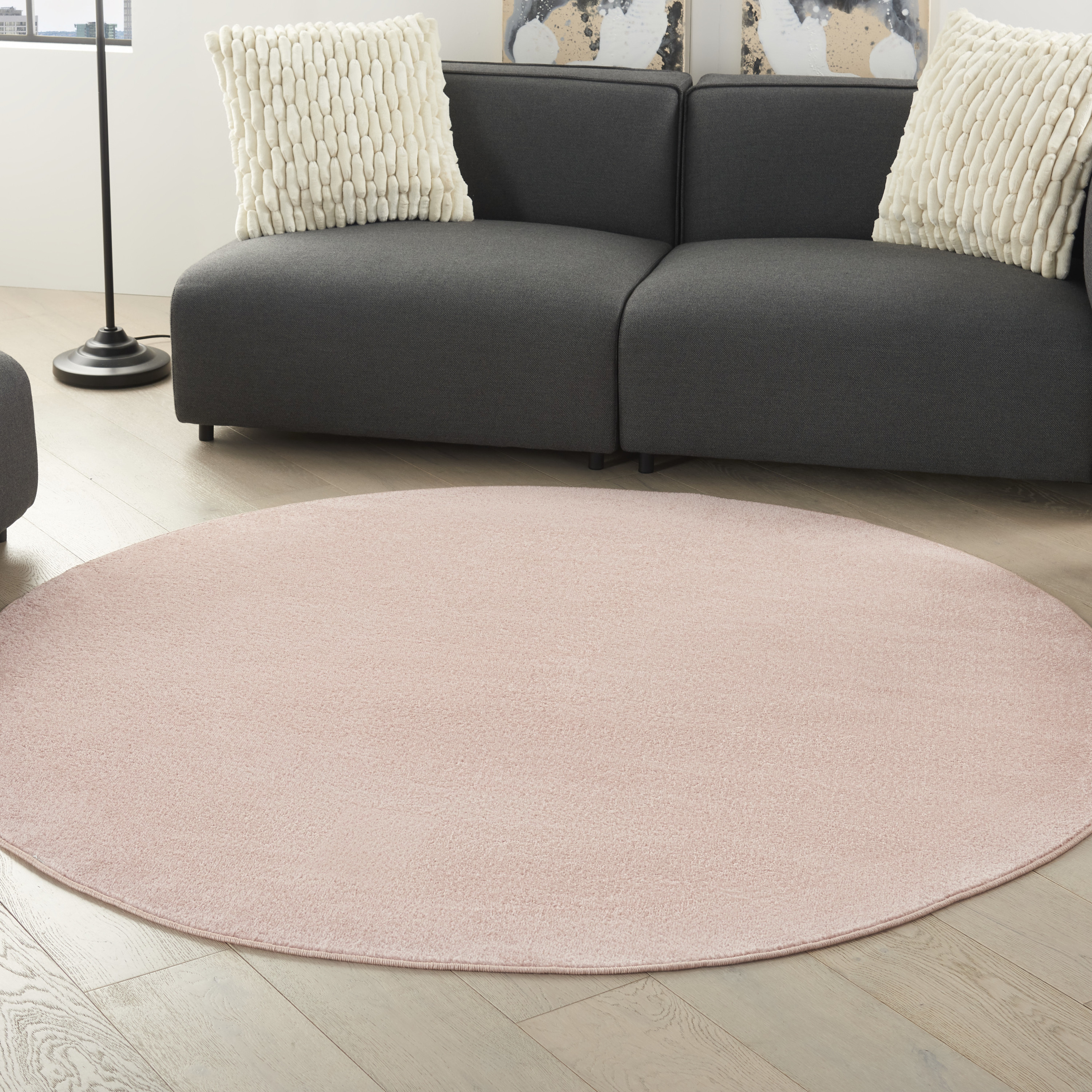 Nourison Nourison Essentials 6' x Round Pink Outdoor Rug