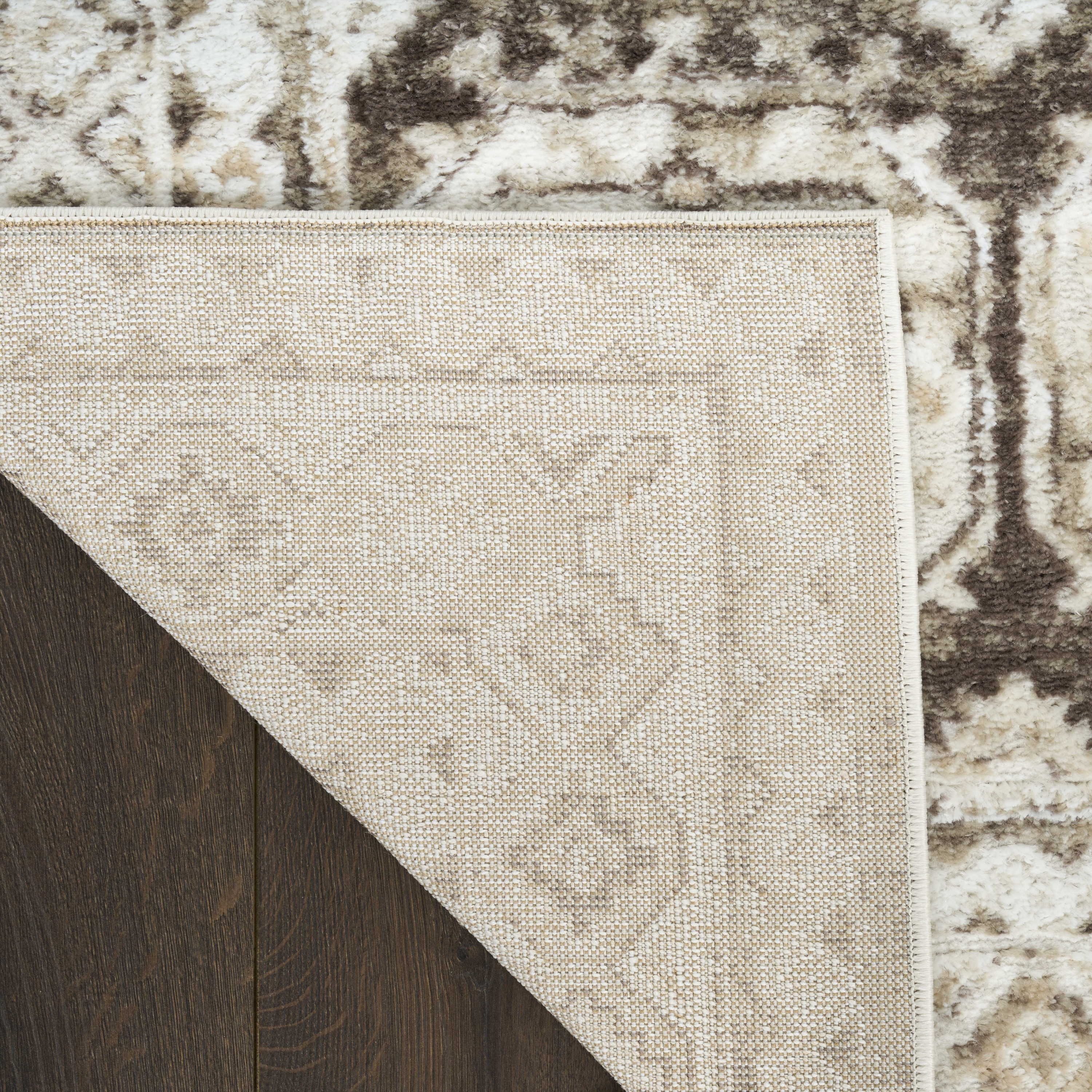 Nourison Dekor 5'3" x 7' Ivory Brown Vintage Indoor Rug