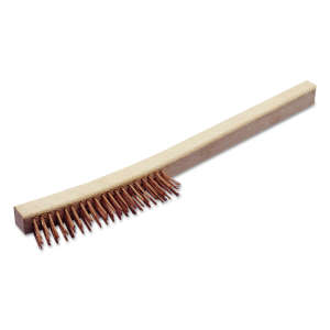 NSN7920002555135, AbilityOne®, SKILCRAFT, 6in, Wire Brush, Brass Bristles, Tan