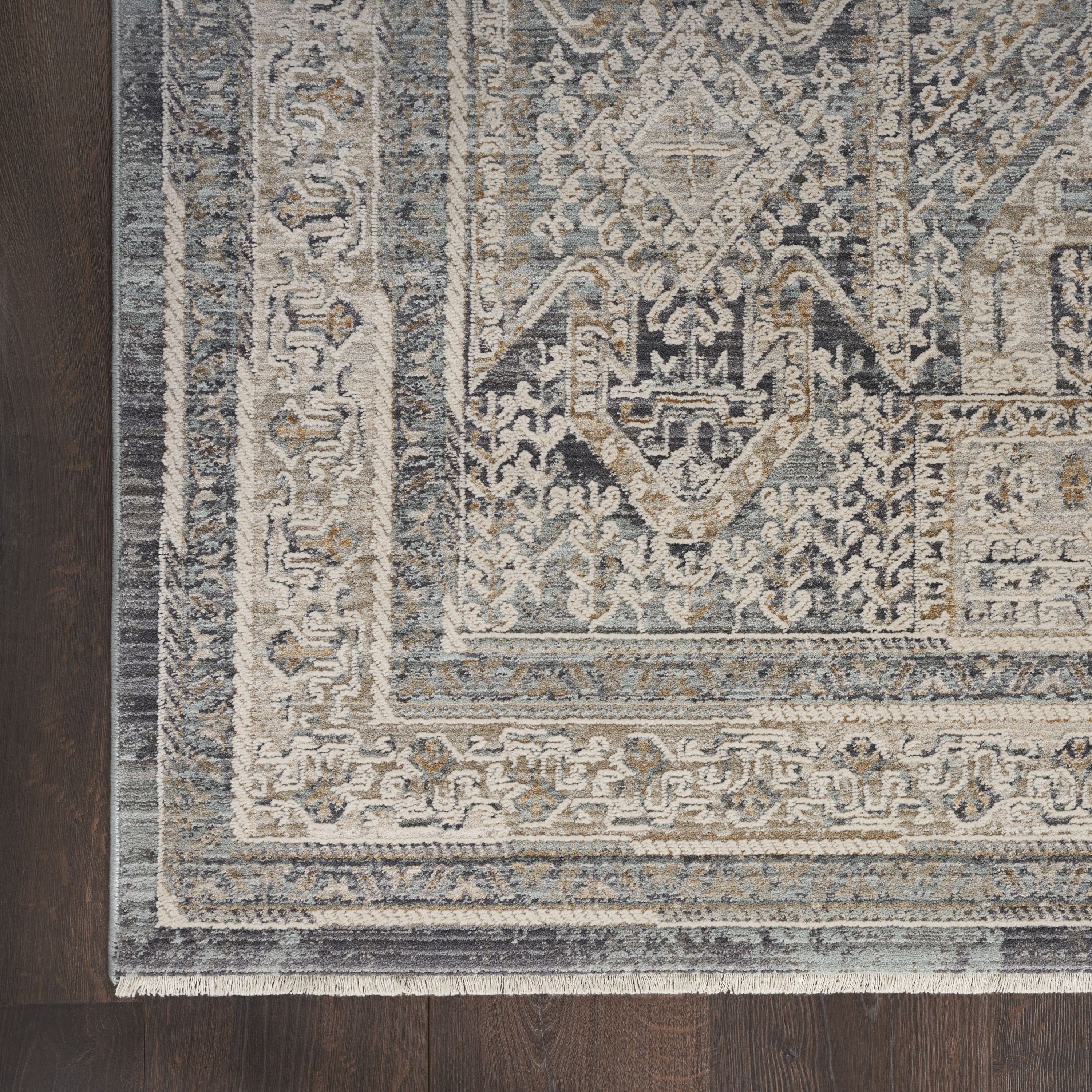 Nourison Lynx 12' x 15'9" Ivory Charcoal Vintage Indoor Rug